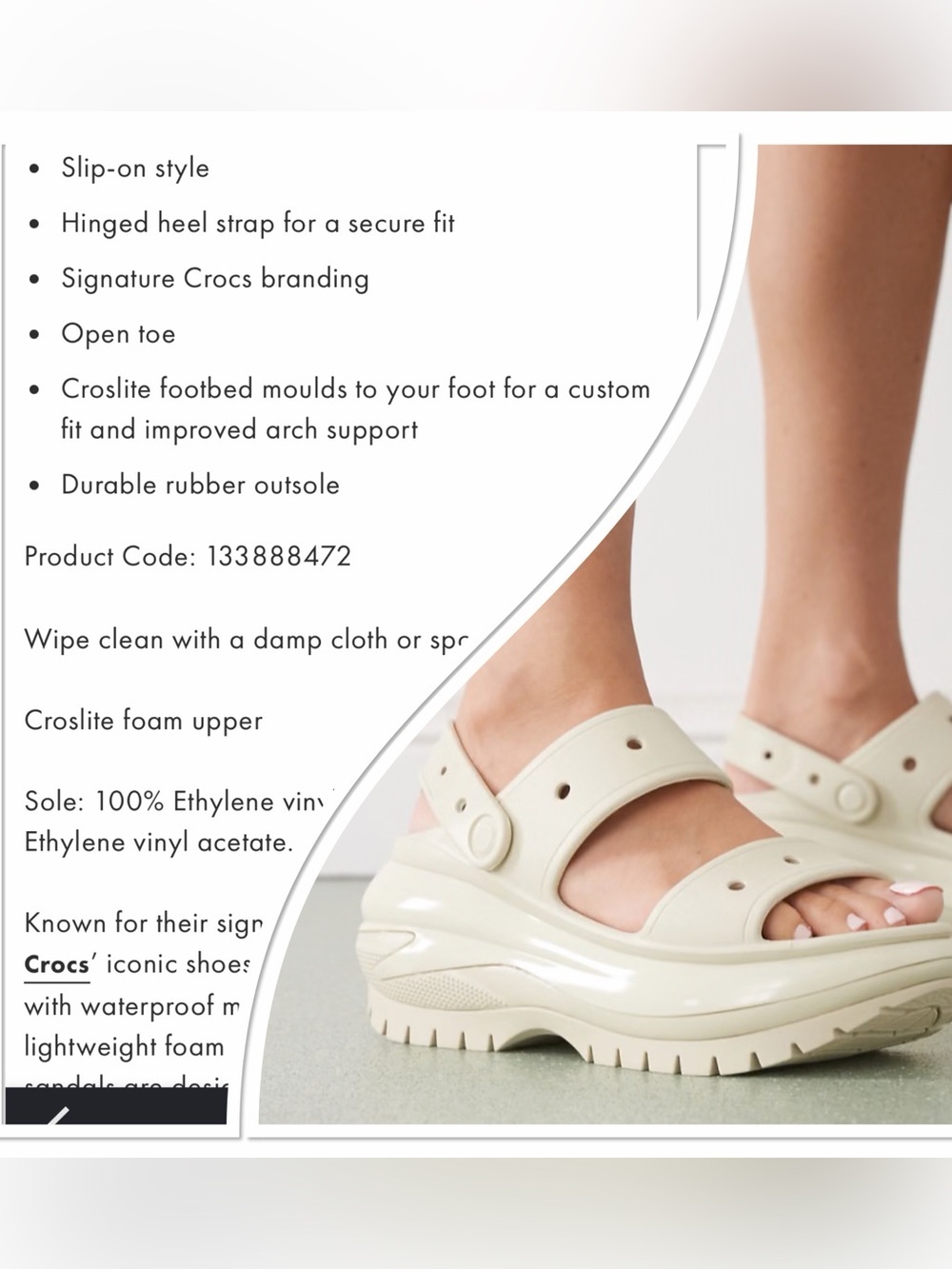 CROCS Mega Crush Sandals - Picture 2 of 9